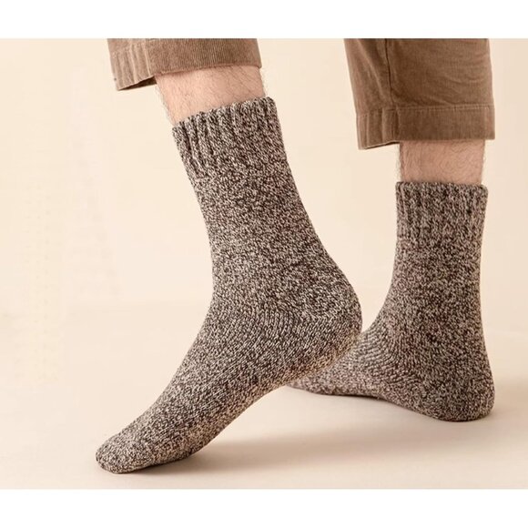 YZKKE 5Pack Womens Q-13 Vintage Winter Soft Warm Thick Cold Knit Wool Crew Sock - Picture 8 of 8